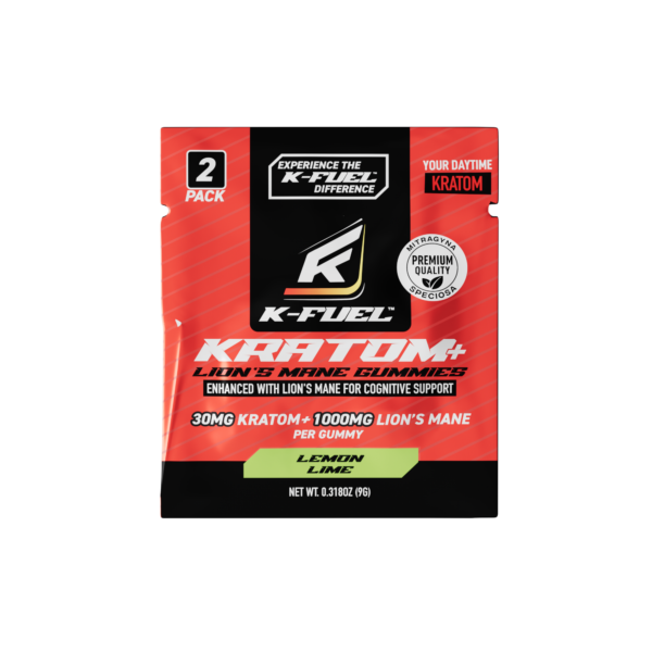 KFuel Kratom+ Gummies - Lemon Lime / 50- 2-packs - Image 2